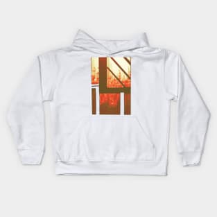 Red Autumn Cityscape Kids Hoodie